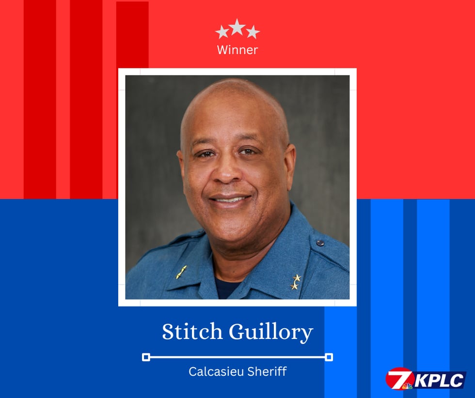 Stitch Guillory elected sheriff of Calcasieu Parish.