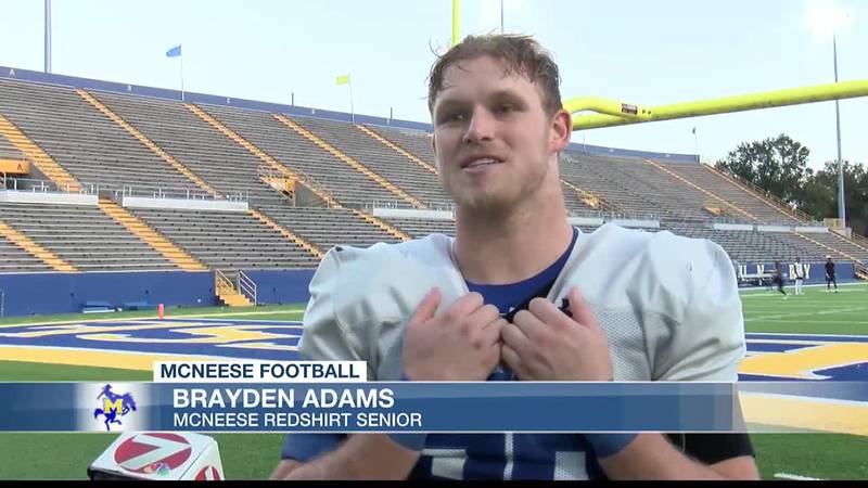 McNeese redshirt senior Brayden Adams.