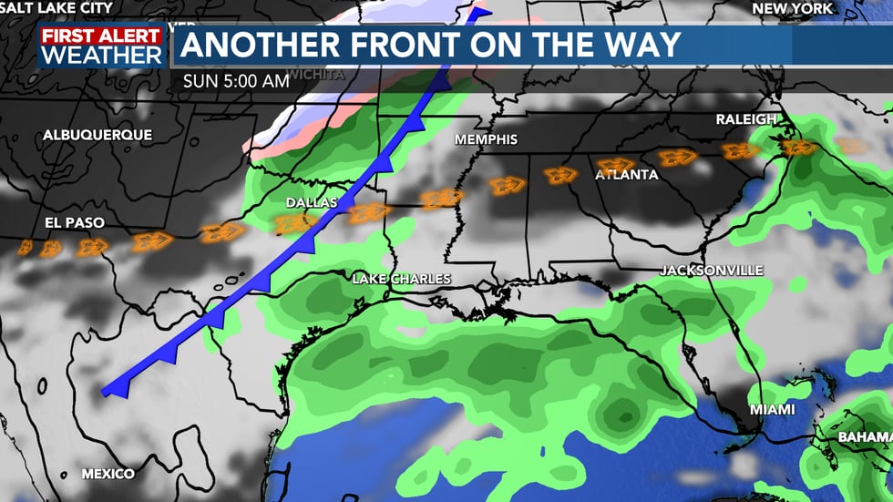 We won't have too much time to dry out with more rain expected by early Sunday