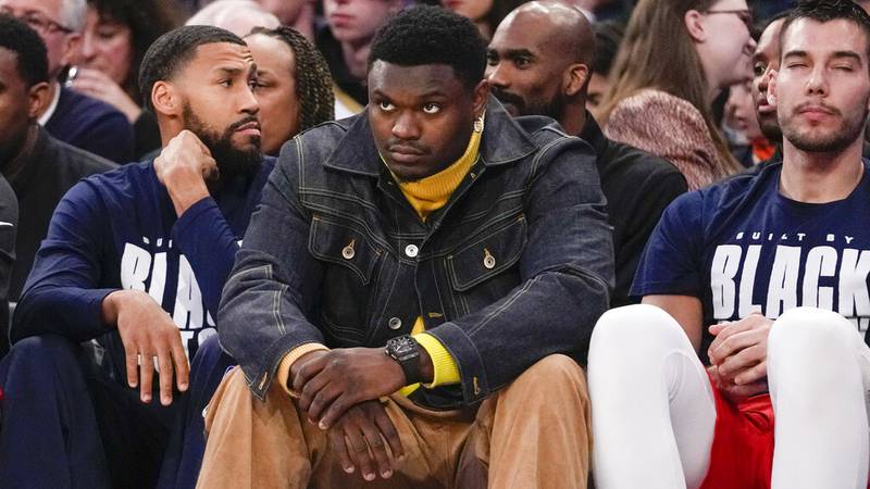 New Orleans Pelicans forward Zion Williamson during the second half of an NBA basketball game...