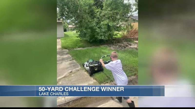 Nine-year-old wins lawn mowing challenge by helping those in need