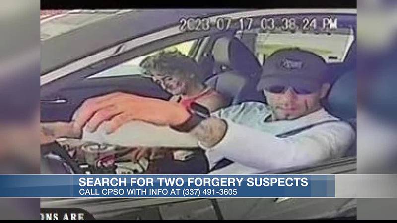 Calcasieu authorities searching for men suspected of cashing forged checks