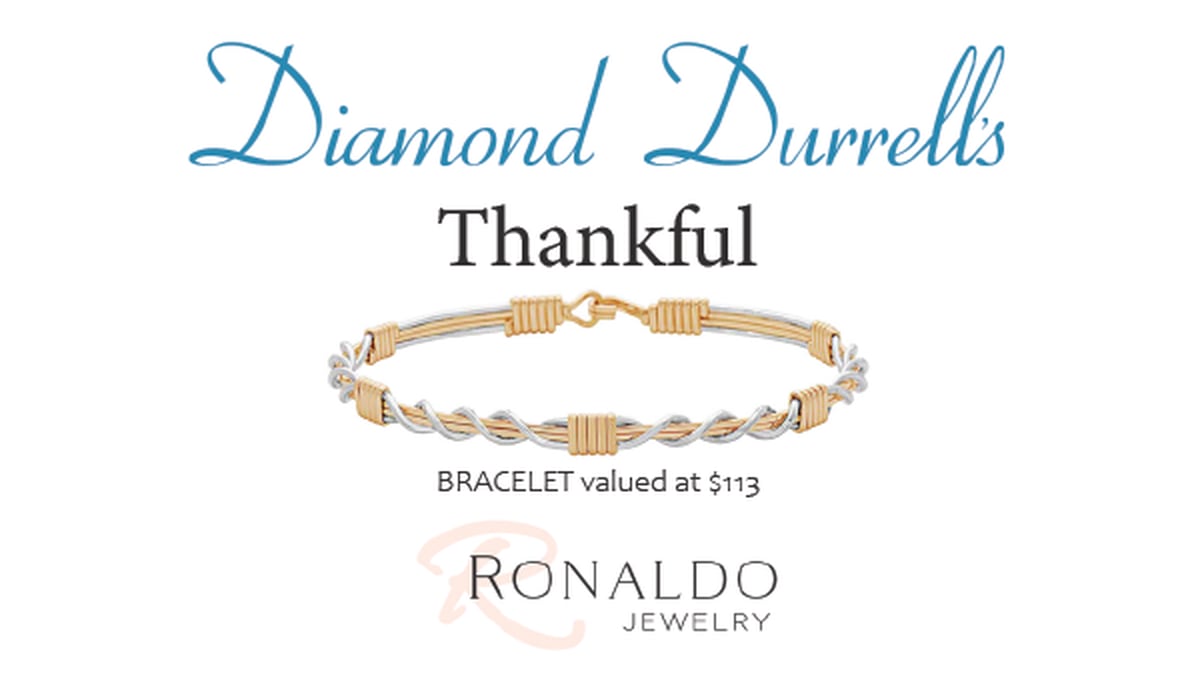 Win a Thankful Ronaldo bracelet from Diamond Durrell's!