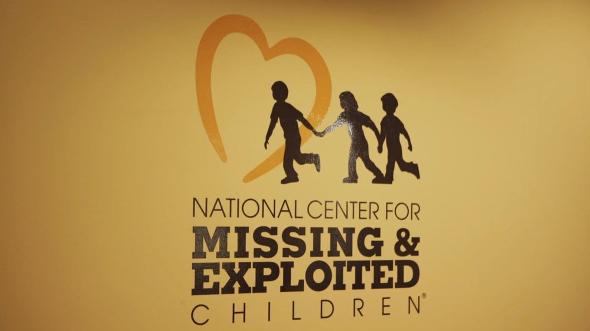 Photo still of the logo for the National Center for Missing and Exploited Children.