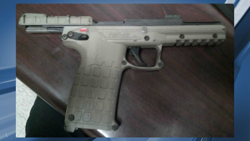 The stolen weapon allegedly seized from Kolby Reece Ardoin, 21, of Lake Arthur